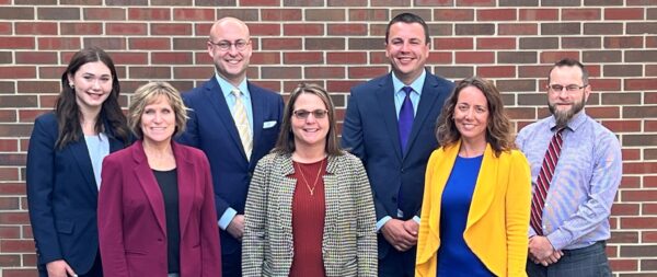 Image of six of the FBLA Board of Director members listed on this page as well as State Adviser, Jacqui Garrison.